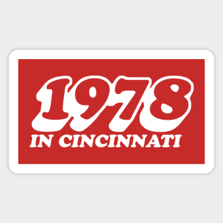 1978 in Cincinnati (Red Variant) Sticker